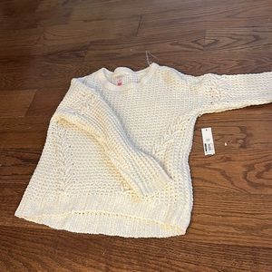 White knit sweater
